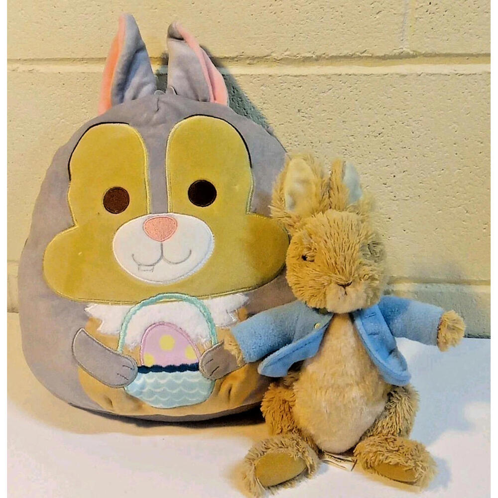 Easter Squishmallow Disney Thumper Plush 12” & Peter The Rabbit 8" Plush